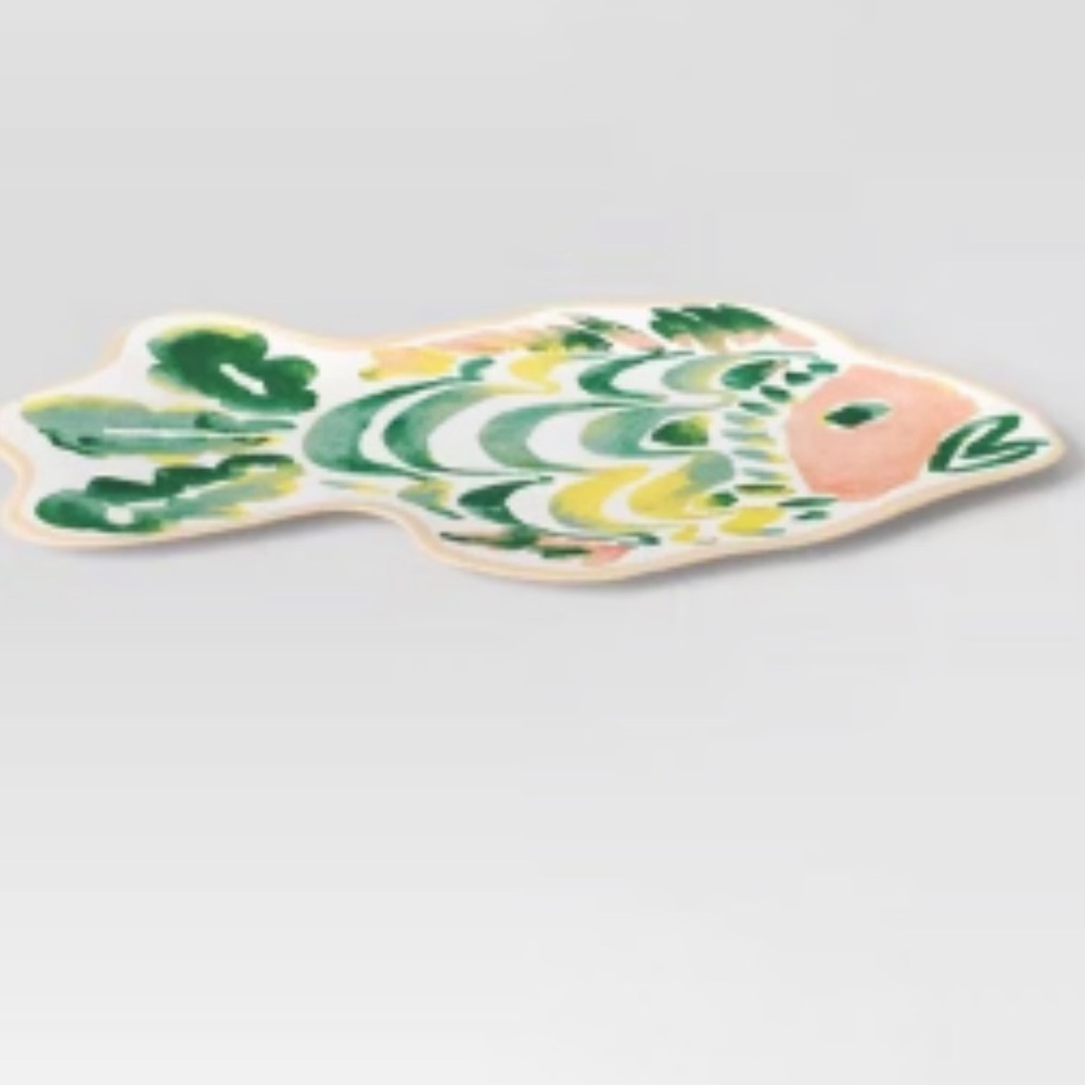 THRESHOLD NWT fish figural melamine serving platter -17” - Picture 3 of 3